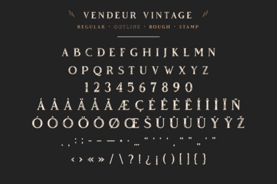 Vendeur Vintage Font